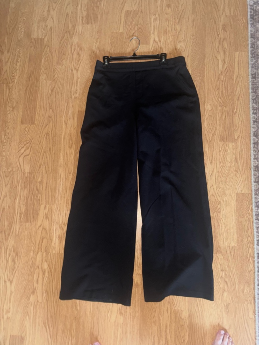 Spanx Black Wide Leg Pants High Waisted Pull On Stretch Career Work Large - Picture 2 of 4